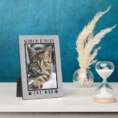 Rustikales Cat Vater Paw Prints Pet Foto Fotoplatte (Seite)