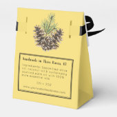 Rustikales Cedarwood Lemongrass Artisan Soap Favor Geschenkschachtel (Rückseite)