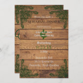 Rustikales Celtic Claddagh Probe Dinner Einladung (Vorne/Hinten)