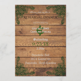 Rustikales Celtic Claddagh Probe Dinner Einladung