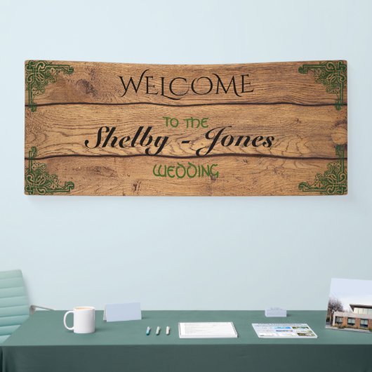 Rustikales Celtic Claddagh Wedding Banner (Messe)