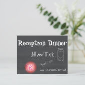 Rustikales Chalkboard 3d Monogram Script Einladungspostkarte (Stehend Vorderseite)