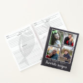 Rustikales Chalkboard 4 Fotolage Familienrezepte Notizblock (Innenseite)