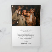 Rustikales Chalkboard 6 Foto Collage Wedding Dankeskarte (Innenseite)