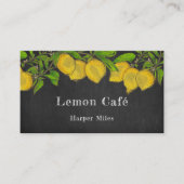 Rustikales Chalkboard Aquarell Limonade Visitenkar Visitenkarte (Vorderseite)
