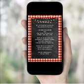 Rustikales Chalkboard Backyard GRILLEN Party Absch Einladung