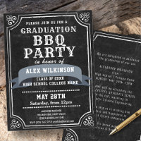 Rustikales Chalkboard Backyard GRILLEN Party Einfa
