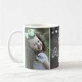 Rustikales Chalkboard Bestes Tante je Typografie-F Kaffeetasse (Links)