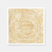 Rustikales Chalkboard Blumengarten Serviette (Vorderseite)