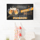Rustikales Chalkboard Cheers & Bers JEGLICHES JAHR Banner (Insitu)