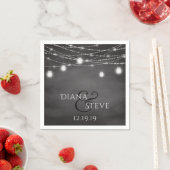 Rustikales Chalkboard Country Mason Jar Wedding Serviette (Beispiel)