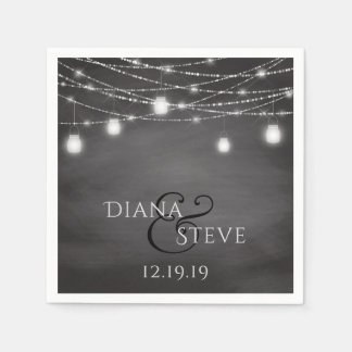 Rustikales Chalkboard Country Mason Jar Wedding Serviette