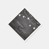 Rustikales Chalkboard Country Mason Jar Wedding Serviette (Ecke)