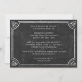 Rustikales Chalkboard Einfaches Foto Abschluss GRI Einladung (Rückseite)