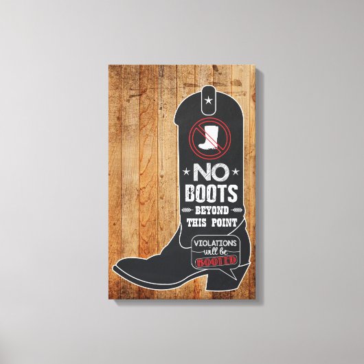 Rustikales Chalkboard Einstiegszeichen Leinwanddruck (Vorderseite)