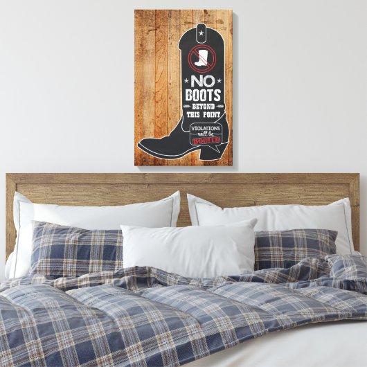 Rustikales Chalkboard Einstiegszeichen Leinwanddruck (Insitu (Schlafzimmer))