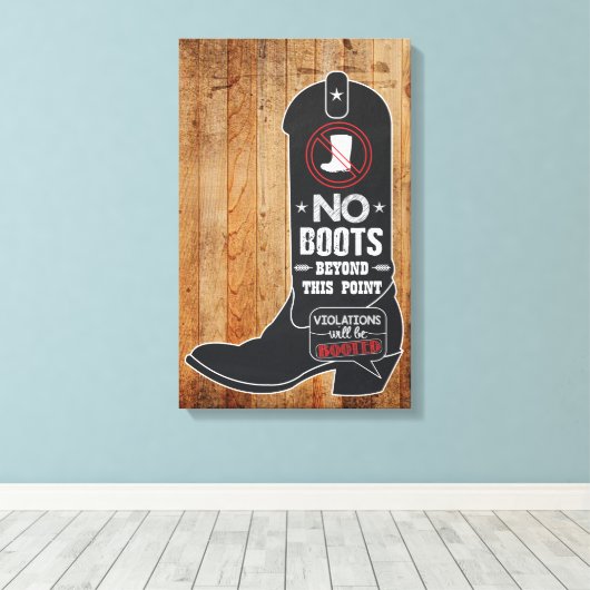 Rustikales Chalkboard Einstiegszeichen Leinwanddruck (Insitu (Holzboden))