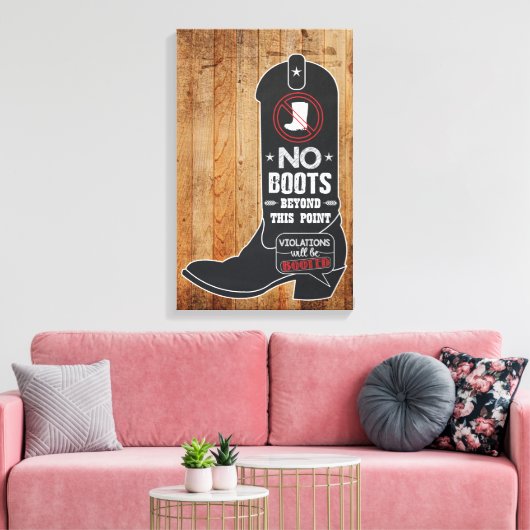 Rustikales Chalkboard Einstiegszeichen Leinwanddruck (Insitu (Wohnzimmer))