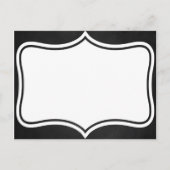 Rustikales Chalkboard essen Drink Verheiratet Hoch Einladungspostkarte (Rückseite)