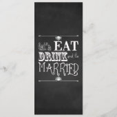 Rustikales Chalkboard essen Drink Verheiratet Hoch Menükarte (Rückseite)