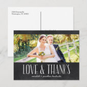 Rustikales Chalkboard Foto Vielen Dank Postkarte (Vorne/Hinten)