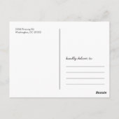 Rustikales Chalkboard Foto Vielen Dank Postkarte (Rückseite)