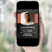 Rustikales Chalkboard GRILLEN Party Abschluss Foto Einladung