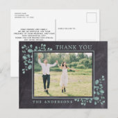 Rustikales Chalkboard Grünpflanzen Foliage Foto Vi Postkarte (Vorne/Hinten)