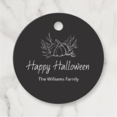 Rustikales Chalkboard Halloween-Party Simple Pumpk Geschenkanhänger (Vorderseite)