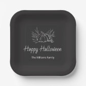 Rustikales Chalkboard Halloween-Party Simple Pumpk Pappteller (Vorderseite)