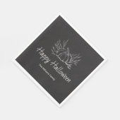 Rustikales Chalkboard Halloween-Party Simple Pumpk Serviette (Ecke)