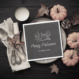 Rustikales Chalkboard Halloween-Party Simple Pumpk Serviette