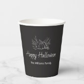 Rustikales Chalkboard Happy Halloween Simple Pumpk Pappbecher (Vorderseite)