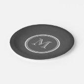 Rustikales Chalkboard-Hintergrundbild Pappteller (Schrägansicht)