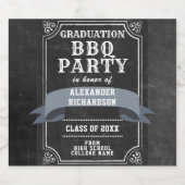 Rustikales Chalkboard Hinterhof Abschluss GRILLEN Bierflaschenetikett (Einzelnes Label)