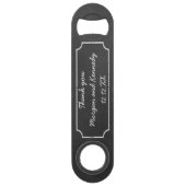 Rustikales Chalkboard Hochzeit Groomsmaid Bar Key (Rückseite)