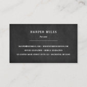 Rustikales Chalkboard Hundellogo Visitenkarte (Rückseite)