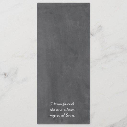 Rustikales Chalkboard Inspirierte Karten für Hochz (Rückseite)