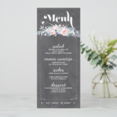 Rustikales Chalkboard Inspirierte Karten für Hochz (Stehend Vorderseite)