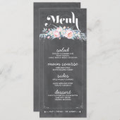 Rustikales Chalkboard Inspirierte Karten für Hochz (Vorne/Hinten)