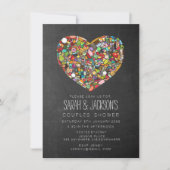 Rustikales Chalkboard Küche Tee Brautparty Party Einladung (Vorderseite)