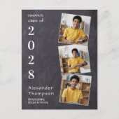 Rustikales Chalkboard Maßgeschneidert 3 Foto Absch Ankündigungspostkarte (Vorderseite)