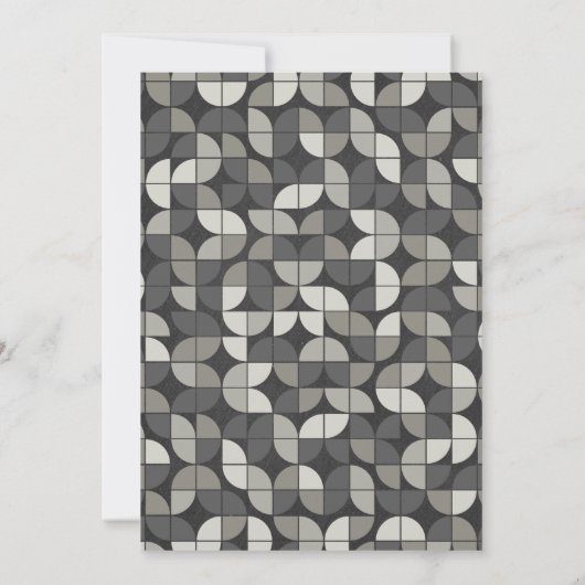 Rustikales Chalkboard MCM Holiday Open House Einladung (Rückseite)