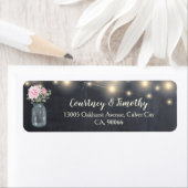 Rustikales Chalkboard Peony Floral Mason Jar | (Insitu)