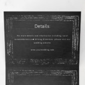 Rustikales Chalkboard-Skript in einer Hochzeit Dreifach Gefaltete Einladung (Innen Erste Seite)