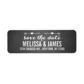 Rustikales Chalkboard-Skript Save the Date (Vorne)