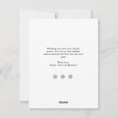 Rustikales Chalkboard Snowflake 4 Foto Weihnachten (Rückseite)