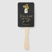 Rustikales Chalkboard Sonnenblumen auf Mason Jar W Fächer (Vorderseite)