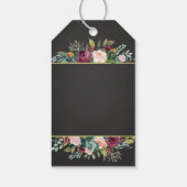 Rustikales Chalkboard und florales Dankeschön Geschenkanhänger (Rückseite)