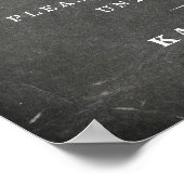 Rustikales Chalkboard Unplugged Zeremony Poster 2 (Ecke)